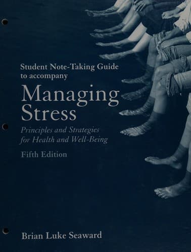 Cover of Ntg- Managing Stress 5e Student Not