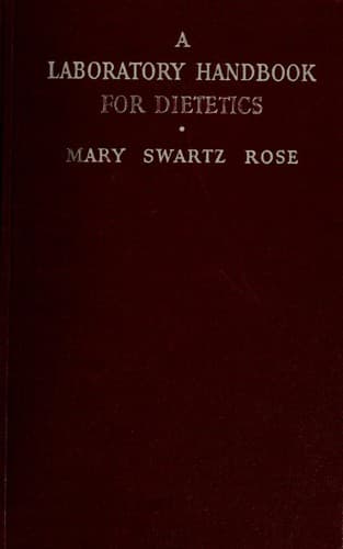 Cover of A laboratory handbook for dietetics