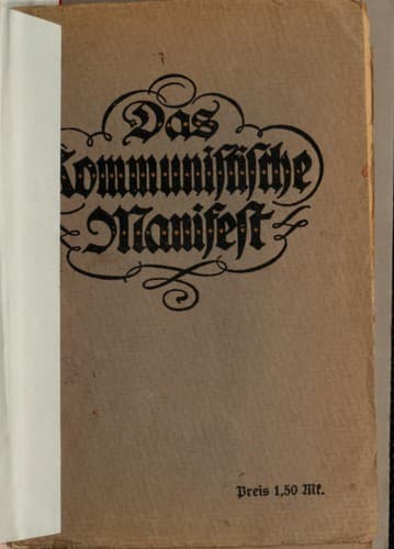 Cover of Manifest der Kommunistischen Partei