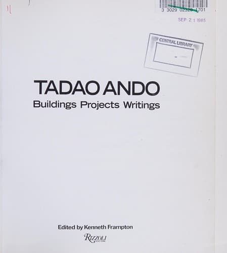 Cover of Tadao Ando