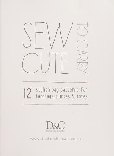 Cover of Sew cute to carry