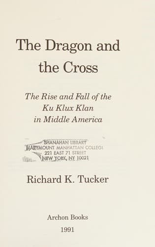 Cover of The dragon and the cross