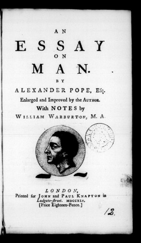 Cover of An essay on man