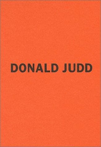 Cover of Donald Judd