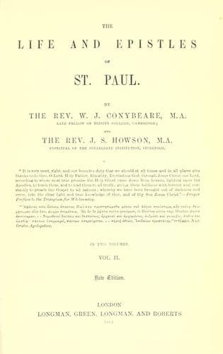 Cover of The life and epistles of St. Paul