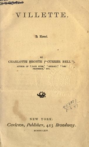 Cover of Villette, a novel