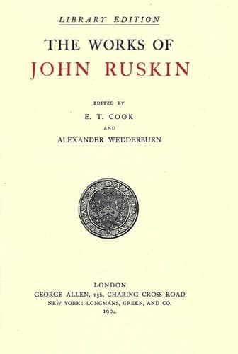 Cover of The works of John Ruskin