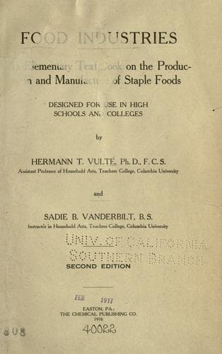 Cover of Food industries