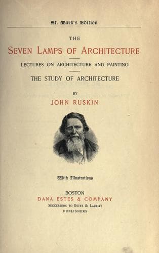 Cover of The Seven Lamps of Architecture