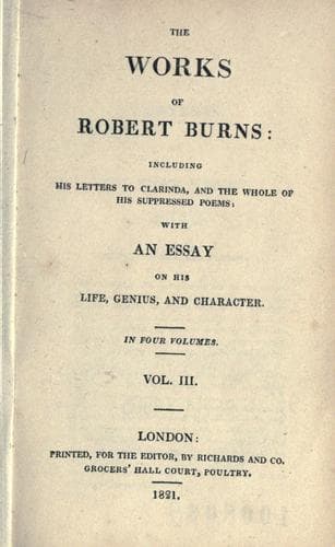 Cover of The works of Robert Burns