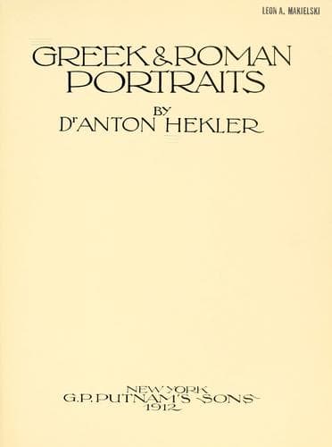 Cover of Greek & Roman portraits