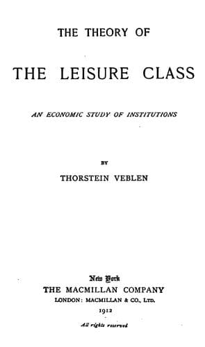 Cover of The Theory of the Leisure Class