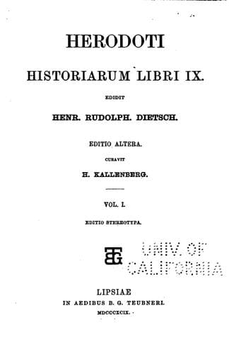 Cover of Herodoti Historiarum libri IX