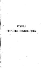 Cours d'études historiques