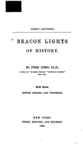 Cover of Beacon lights of history