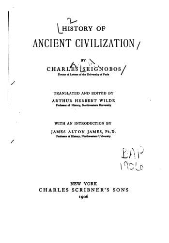 Cover of History of Ancient Civilization