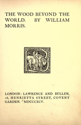 Cover of The wood beyond the world