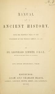 A manual of ancient history