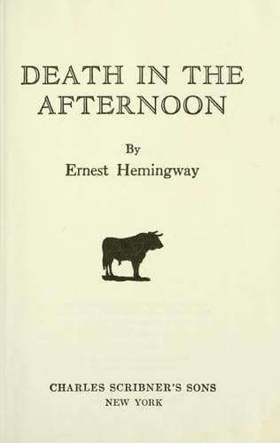 Cover of Death in the afternoon