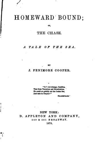 Cover of Homeward Bound, Or, The Chase: A Tale of the Sea