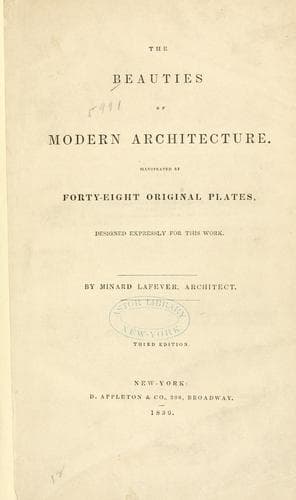 Cover of The beauties of modern architecture