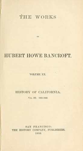 Cover of The works of Hubert Howe Bancroft