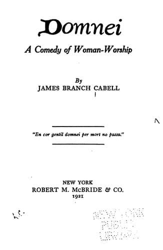 Cover of Domnei: A Comedy of Woman-worship