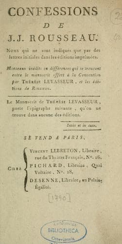 Cover of Les confessions