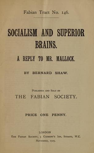 Cover of Socialism and superior brains