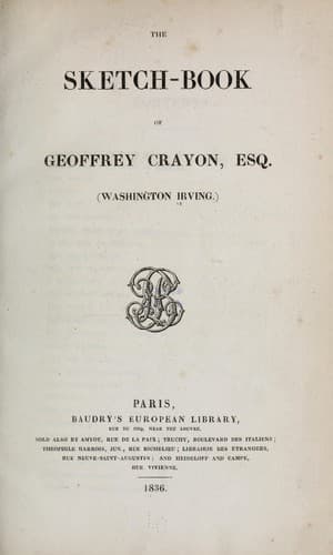 Cover of The sketch-book of Geoffrey Crayon, Esq