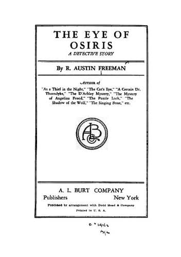 Cover of The Eye of Osiris