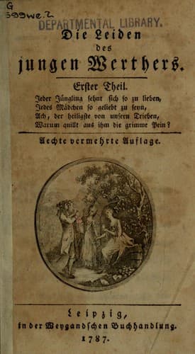 Cover of Die Leiden des jungen Werthers