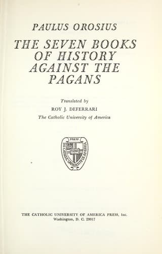 Cover of The seven books of history against the pagans