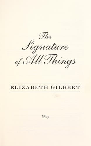 Cover of The signature of all things