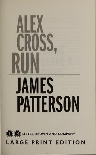 Cover of Alex Cross, run