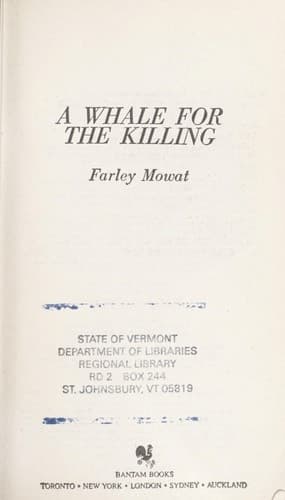 Cover of A Whale for the Killing