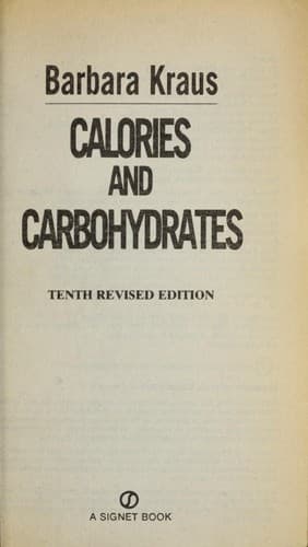 Cover of Calories and carbohydrates