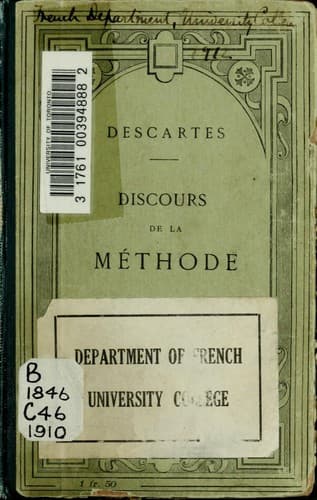 Cover of Discours de la méthode