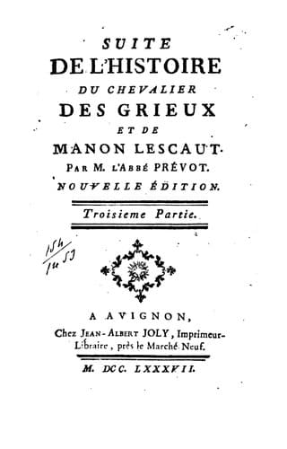 Cover of Manon Lescaut