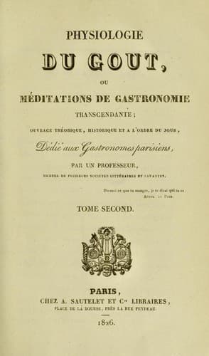 Cover of Physiologie du goût