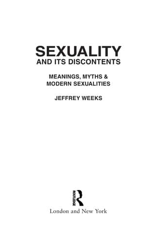 Cover of Sexuality and its discontents