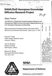 NASA/DoD aerospace knowledge diffusion research project