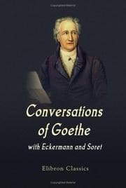 Cover of Conversations of Goethe with Eckermann and Soret