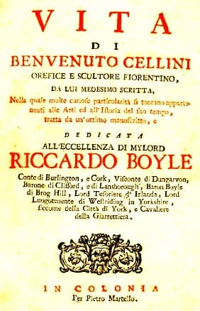 Cover of Vita di Benvenuto Cellini