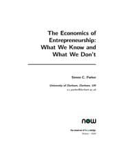 The economics of entrepreneurship