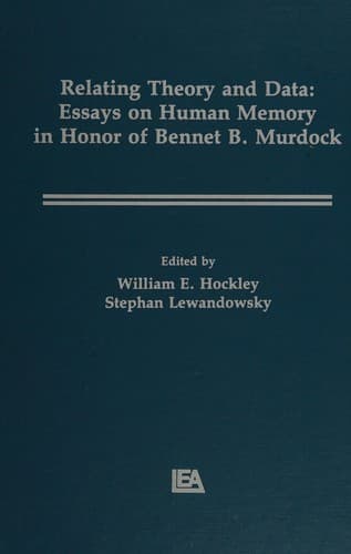 Cover of Relating theory and data